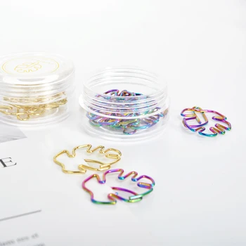 

Tortoiseshell Leaf Lovely Creative Clip Cartoon Color Korean paper Clip Metal Customize packing Office Accessories Paperclips