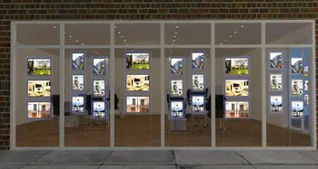 

9PCS Landscape A3 +18PCS Portarit A4 Estate Agency LED Window Display Single Sided Acrylic Illuminated Panels Light Pocket