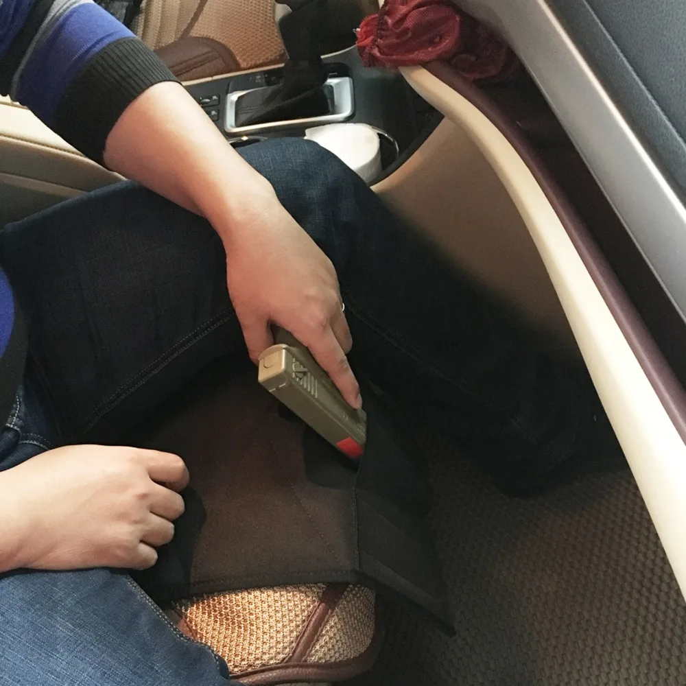 

1pcs Under Seat Concealment Pistol Holster with Spare Pouch for Medium Large Handguns Adjustable for Most Cars Trucks Vans