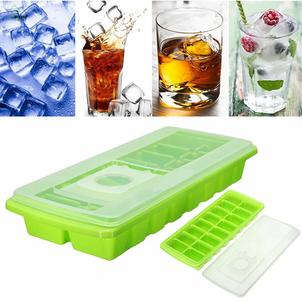 YI HONG Kitchen Bar Ice Cube 16 Grids Ice Mould Tool Cool Freeze Mold