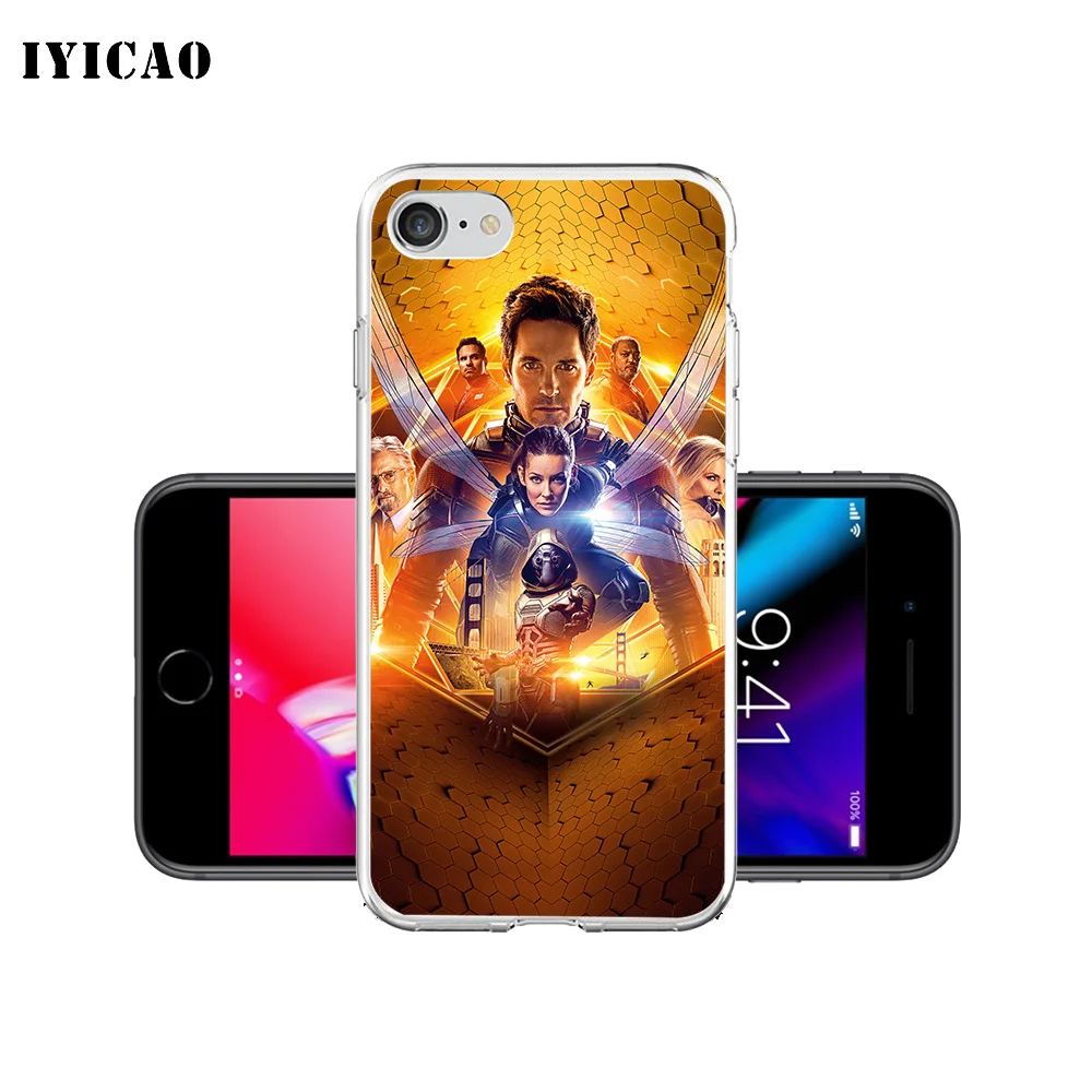 IYICAO Ant Man и ОСА Мягкий силиконовый чехол для телефона iPhone X XR XS MAX 6 6s 7 8 Plus 5 5S SE TPU