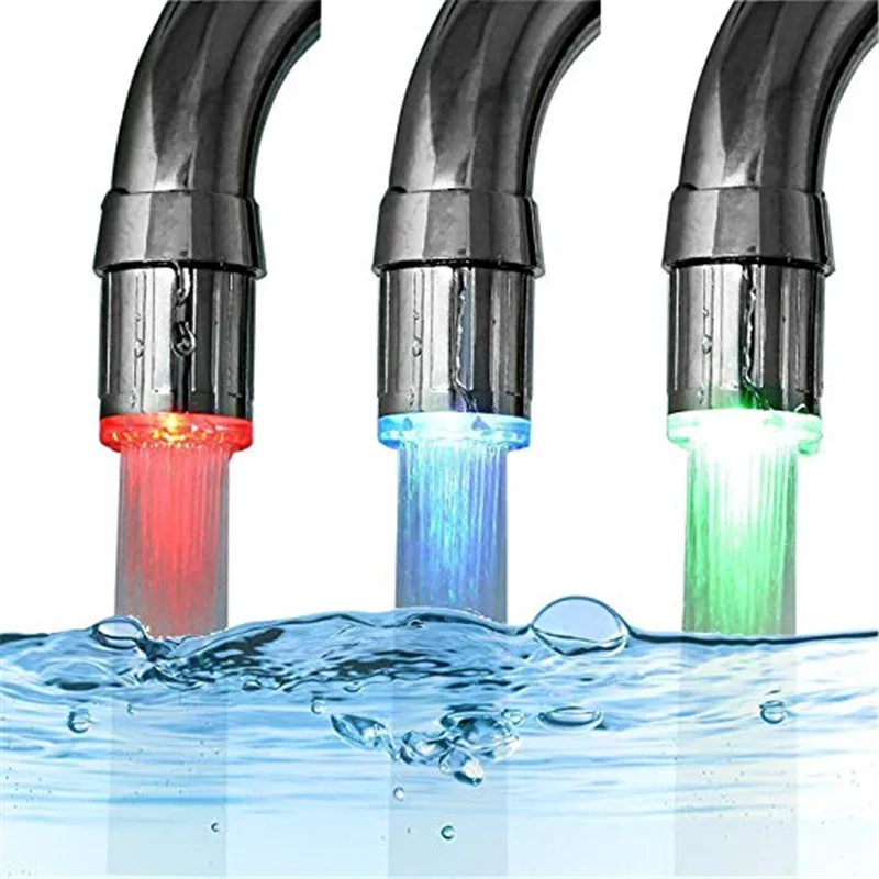 

HOT LED Faucet Light Tap Nozzle Color Blinking Temperature Faucet Aerator Water Saving Kitchen Bathroom Accessories