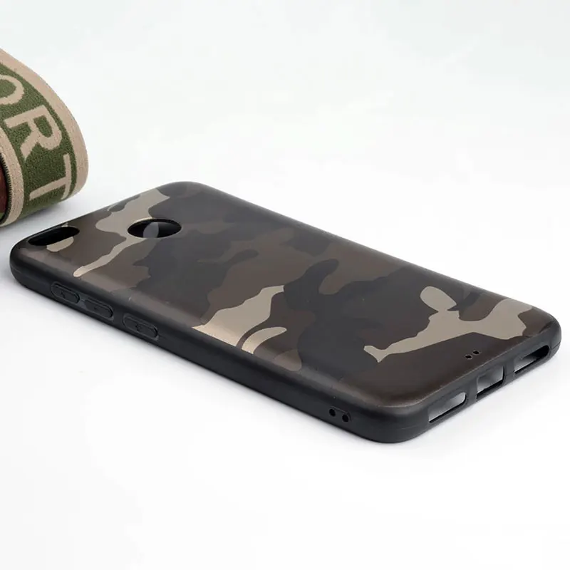 Cubierta de camuflaje para xiaomi redmi 4x 4a funda de silicona teléfono coque nuevo diseño grueso pesado TPU suave funda capa