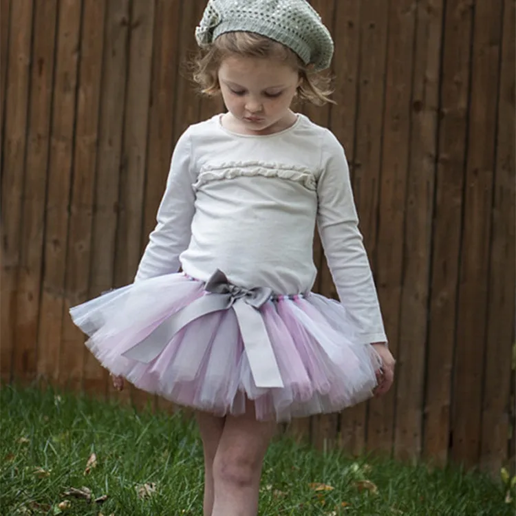 Симпатичная юбка для девочек г., юбка-американка из тюля ручной работы детская юбка-пачка с бантом из ленты для дня рождения детская балетная пачка, юбка