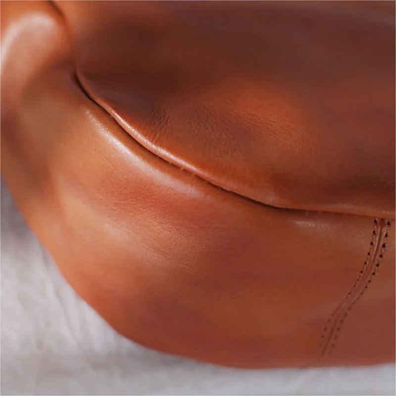 AETOO Women's leather handbag, hundred-set hand-made head layer cowhide art bag, Mori sloping shell bag