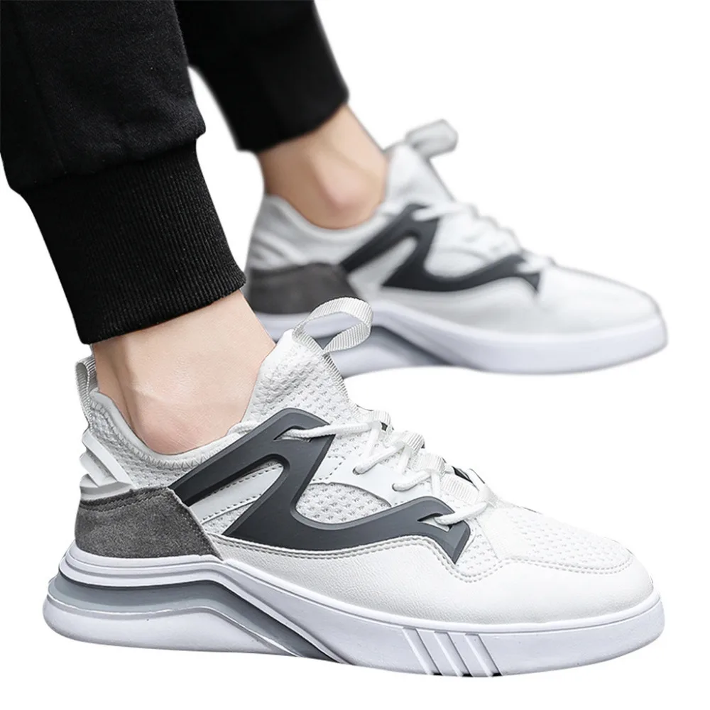 

2019 Men's breathable outdoor sneakers platform non-slip comfortable sports shoes multi-color casual shoes for male homens 40J9