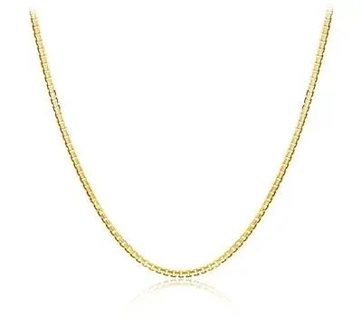 

Down Price Solid 18K Yellow Gold Chain Necklace/ Box Chain Necklace