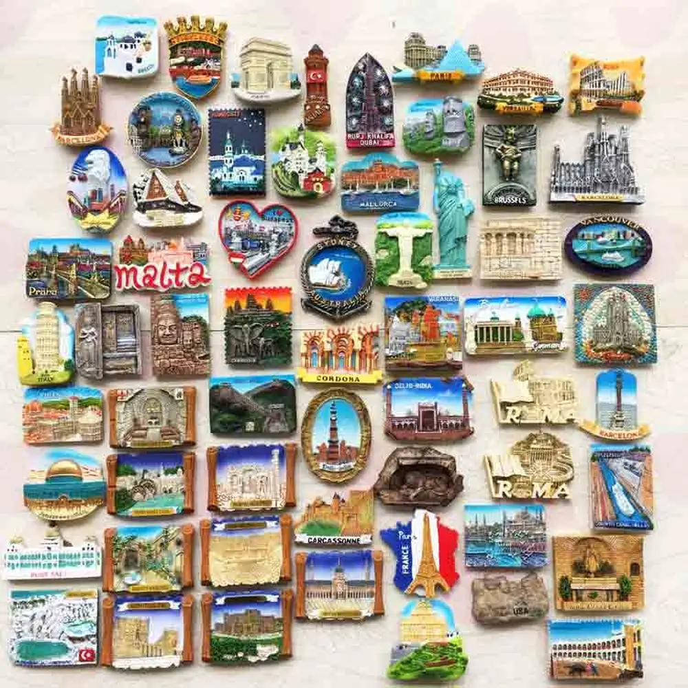 

BABELEMI Fridge Magnet China Spain Greece Turkey Singapore Cambodia USA France Canada India Travel Souvenir Refrigerator Magnets