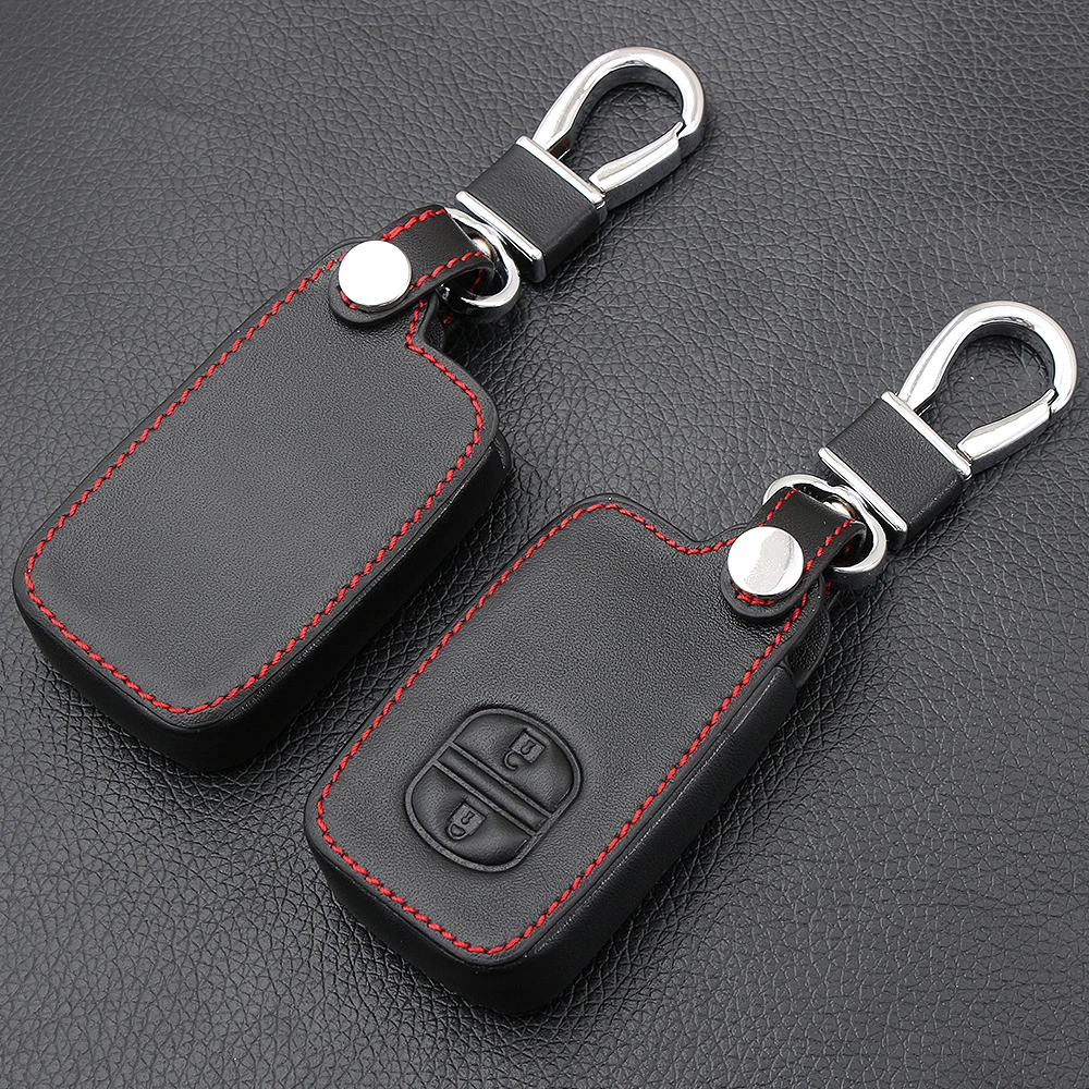 

Fob Key Leather Car Key Holder Case Cover for TOYOTA Camry Highlander Crown Prado Land Cruiser Hilux Prius car key cover shell