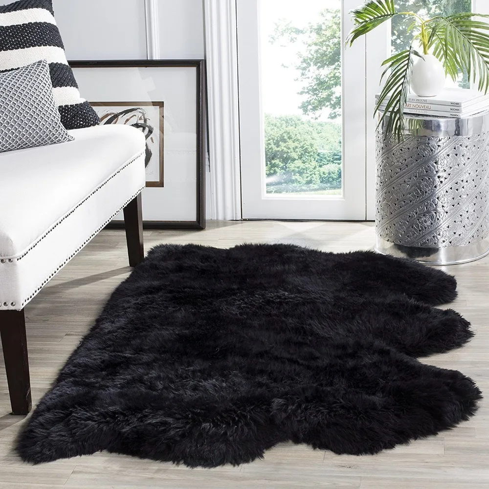 100% Pure Sheepskin Living Room Wool Bay Window Sofa Lounge Mat Cushion Pad