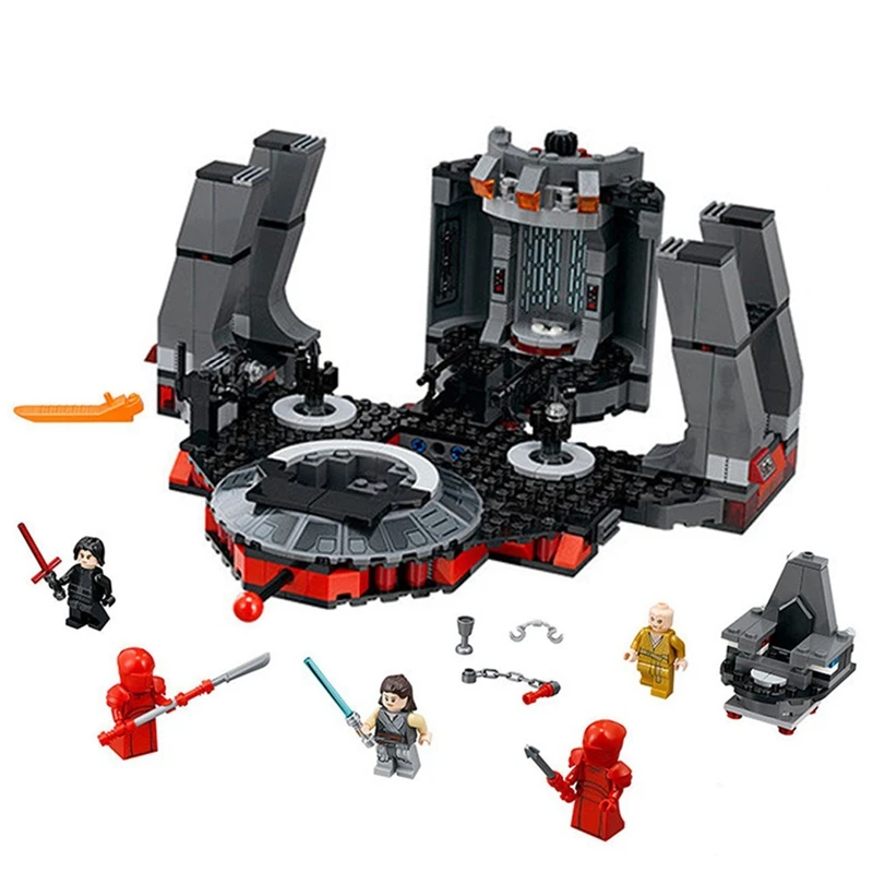 

Legoing Star Wars Snoke's Throne Room Legoing Starwars Rey Kylo Ren Building Blocks Toys for Children Compatible With Legoings