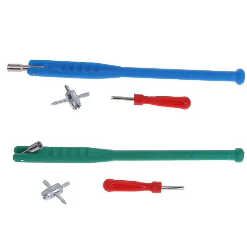 

Car Tire Valve Repair Set Tire Valve Core Removal Tool Tire Valve Stem Puller 4-way Tool Car Repair Set Car Stying Repair Tools