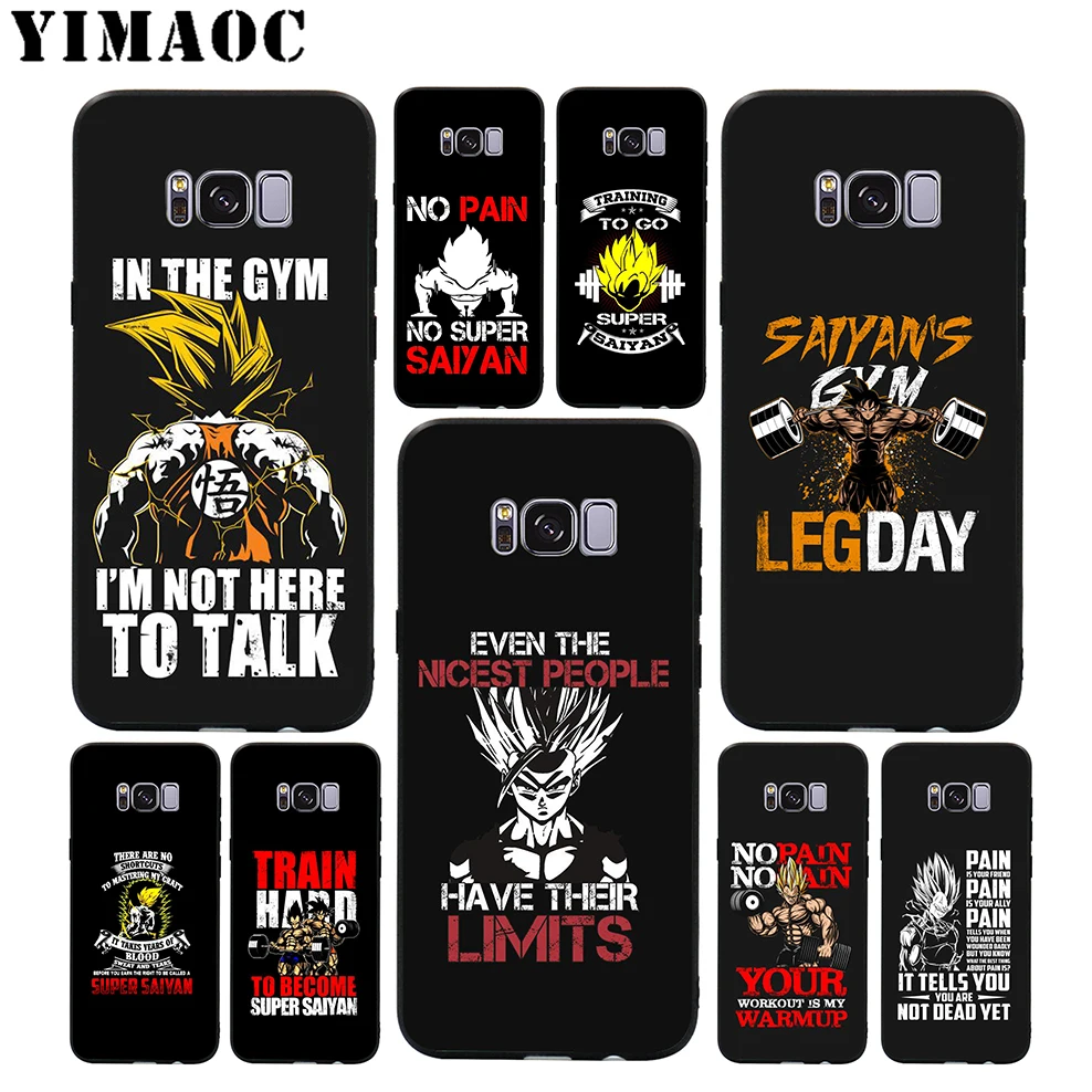 

YIMAOC No pain no gain Gym Soft Case for Samsung Galaxy S10 S10e S9 S8 A6 Plus S7 S6 Edge A7 A5 A3 J6 Note 9 8