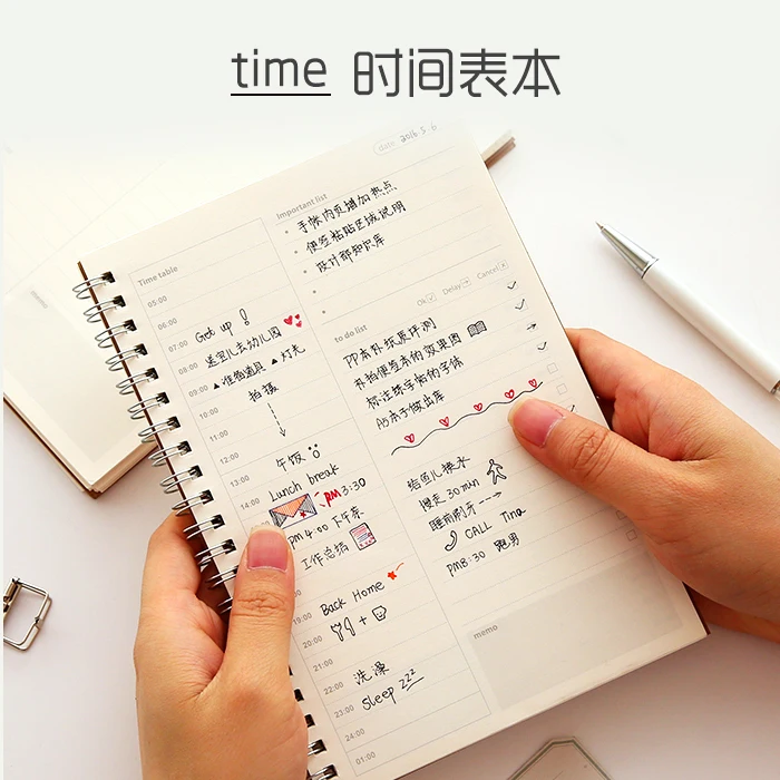 Style Retro Vintage Kraft Paper Spiral Time Management Notebook Timeline Efficiency Daily Agendas Planner Book Memo Pad Style Retro Vintage Kraft Paper Spiral Time Management Notebook Timeline Efficiency Daily Agendas Planner Book Memo Pad