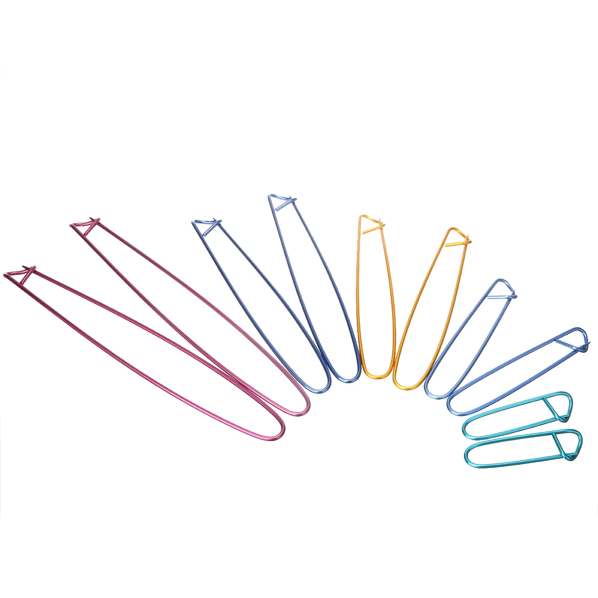 10Pcs Aluminum Knit Holders Knitting Needles Markers Crochet Hook Locking Stitch Seam DIY Crafts Sewing Tool for Making Sweater