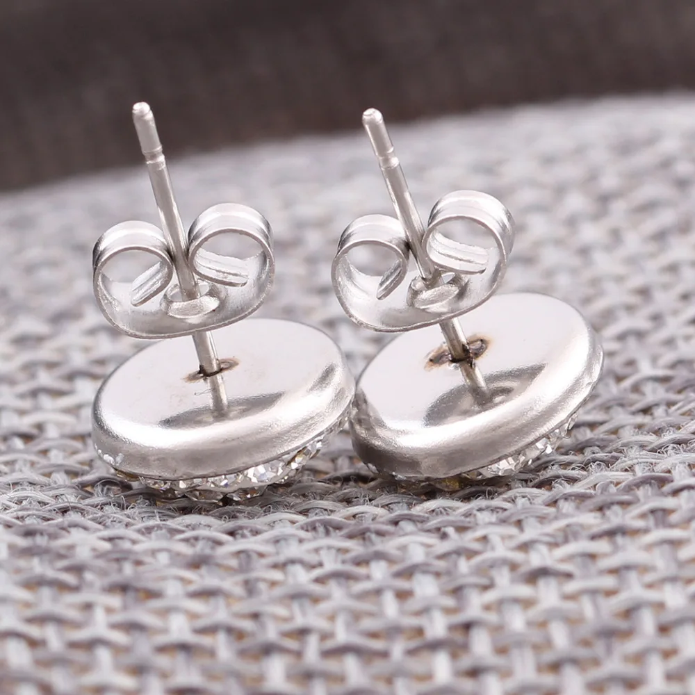 NIBA Christmas gift classic Genuine CZ Crystals Stud earrings,Gift to girlfriend 100% hand made