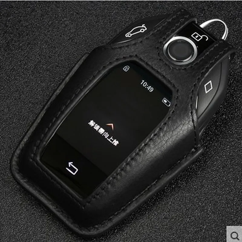 Чехол для ключей из натуральной кожи чехол BMW 7 серии 730Li 740Li|leather car key wallet|car walletkey
