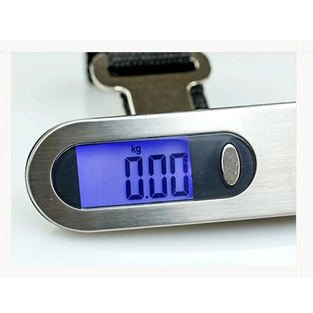 Hand weights for luggage 50KG Portable Stainless Steel Electronic hand scale electronic luggage scale hook scale