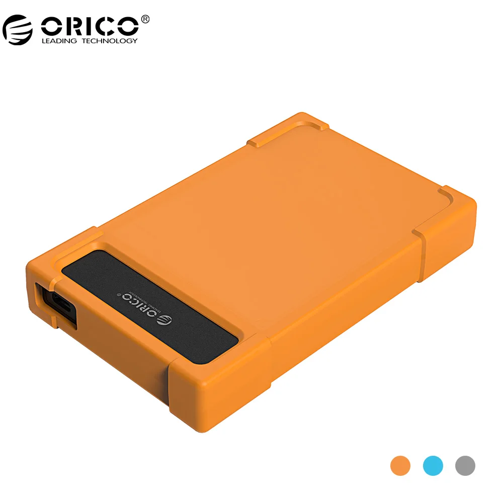 ORICO 28UTS-C3 2.5 inch Type-C Hard Drive Enclosure USB3.1 Gen1 Adapter HDD SATA Adapter with Leather - Orange/Blue/Gray ORICO 28UTS-C3 2.5 inch Type-C Hard Drive Enclosure USB3.1 Gen1 Adapter HDD SATA Adapter with Leather - Orange/Blue/Gray