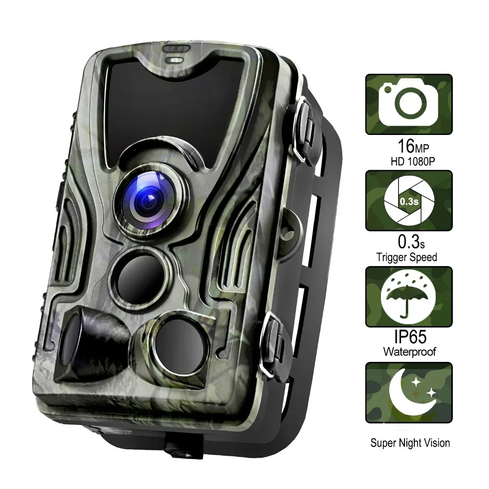 Hunting Camera 16MP Trail Camera Night Vision Photo Traps Camera Chasse Waterproof Wildlife Forest Camera Scouts HC801A (6)