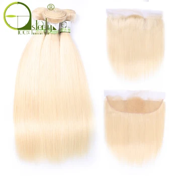 

Sterly Brazilian Straight Hair Bundles With Frontal Closure Remy Blonde Bundles With Frontal 613 Human Hair Bundles With Closure