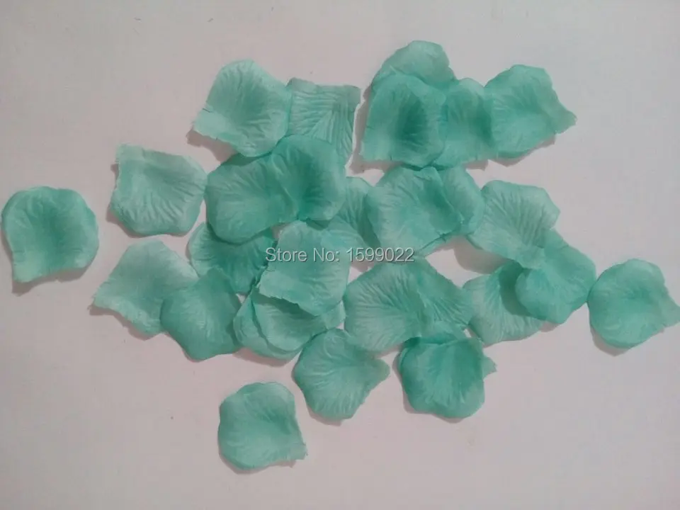DRFP1001 (3)tiffany party supplies robin egg blue decorations artificial silk rose flower petals wedding