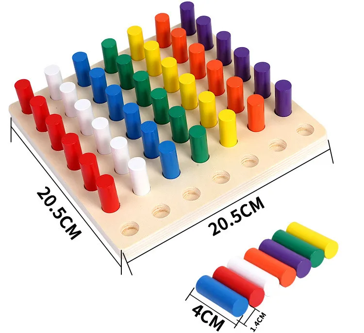 Монтессори образовательная деревянная головоломка игрушки Детская Доска раннего обучения Детские игрушки для детей обучающая игра