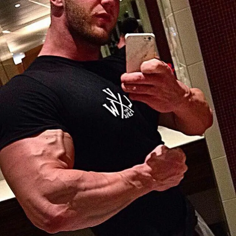 الفايكينغ الجمنازيوم T قميص Crossfit ماركة الملابس اللياقة البدنية تي شيرت ضغط قصيرة الأكمام التي شيرت كمال الاجسام تجريب المحملة شيرت زائد