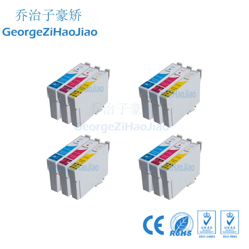 1291XL 12PCS CMY Compatible Ink Cartridge for EPSON Stylus SX420W SX425W SX525WD SX620FW BX320FW BX305FW Printer | Компьютеры и офис