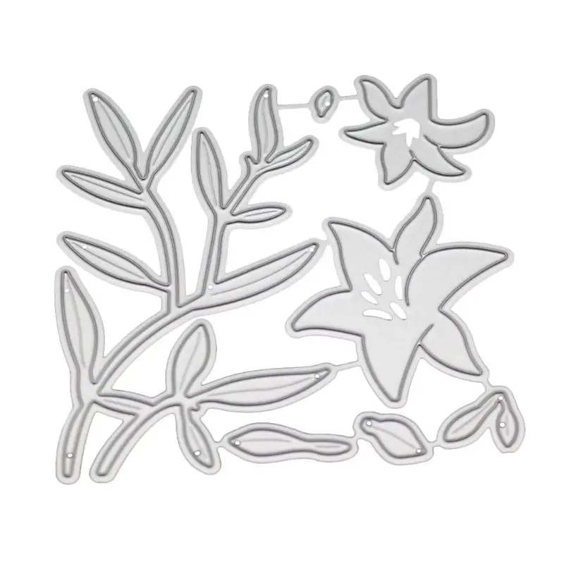 

1 Set Lily Metal Cutting Dies Stencil DIY Scrapbooking Album Stamp Paper Card Embossing Crafts Decor