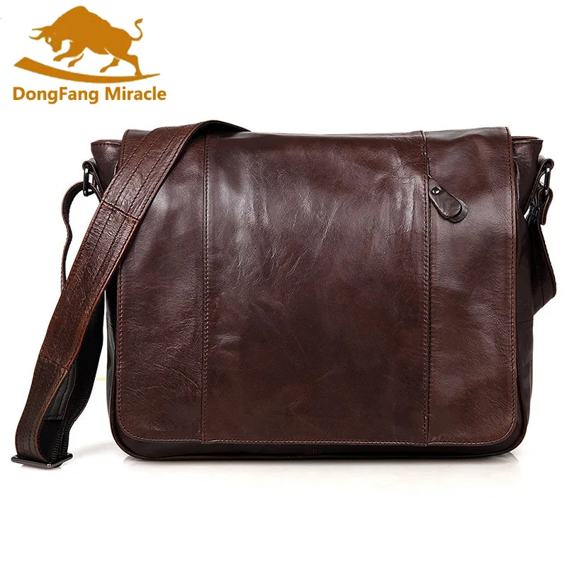 

New arrival genuine Leather Men Bags Men Messenger Bag vintage top Layer Leather Shoulder Bag Men's Crossbody Bag