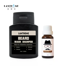 2 шт. средства ухода за бородой Бро продукт шампунь для бороды для мужчин Витаминная эссенция Очищающий увлажняющий, питательный волос толще эфирное масло