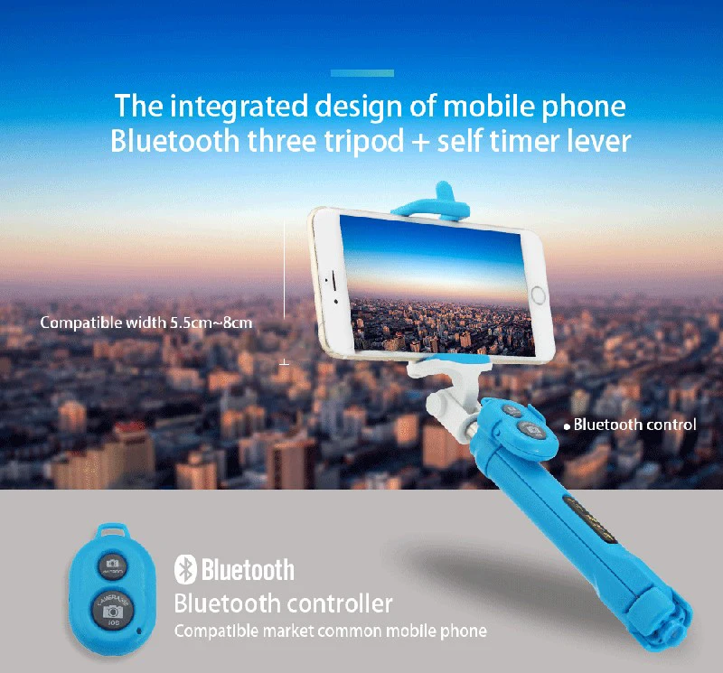 FGHGF selfie штатив монопод Stick Bluetooth с кнопкой Pau De пало stick для iphone 7 8 плюс Android бар