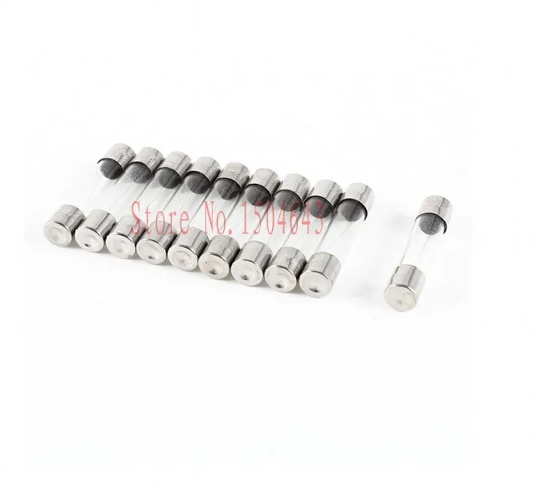 100 Pcs 250V 10Amp Fast Blow Type Glass Tube Fuses 6x30mm Silver Tone Clear 