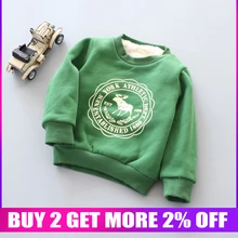 BibiCola/для маленьких девочек и мальчиков зимний осенний пуловер бархат утолщаются теплый длинный рукав Топ свитер костюм хлопок о-воротник одежда