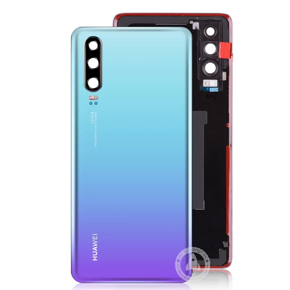 Стеклянный задний корпус двери для huawei P30 задняя крышка с клейкой лентой для huawei P30 крышка батареи запасные части Sky