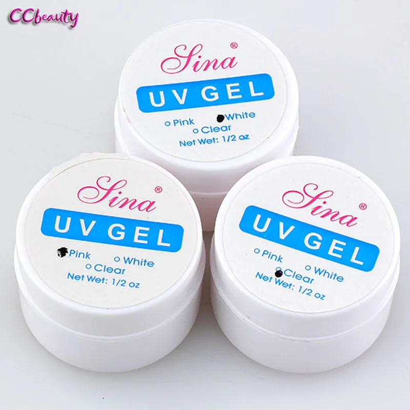 

CCbeauty Professional Durable Pink White Clear 3 Colors UV Gel Nail Acrylic Nails UV Builder Gel Transparent Nail Art Manicure