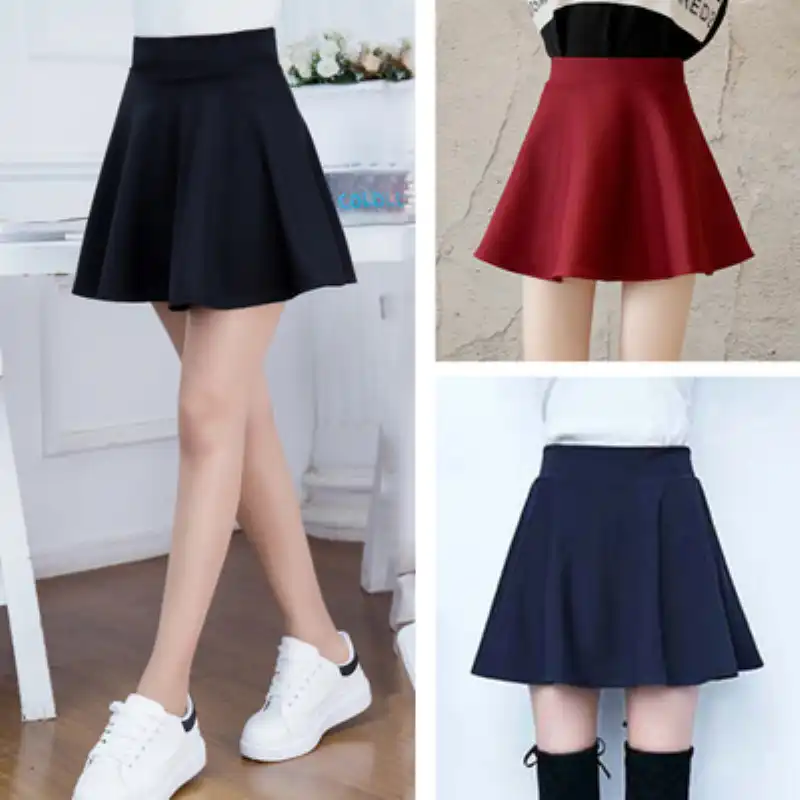 saia preta com tenis