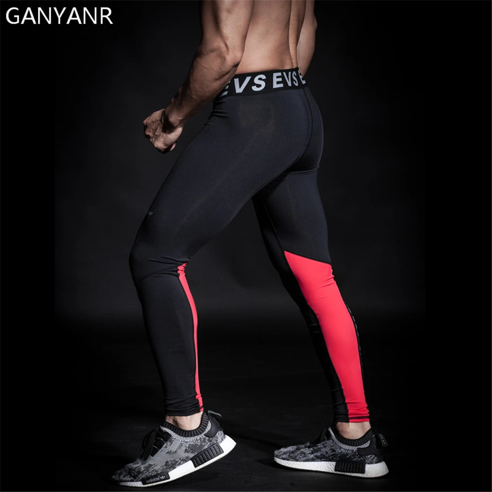 GANYANR Running Tights Men Yoga Basketball Fitness Sports Skins Gym ...