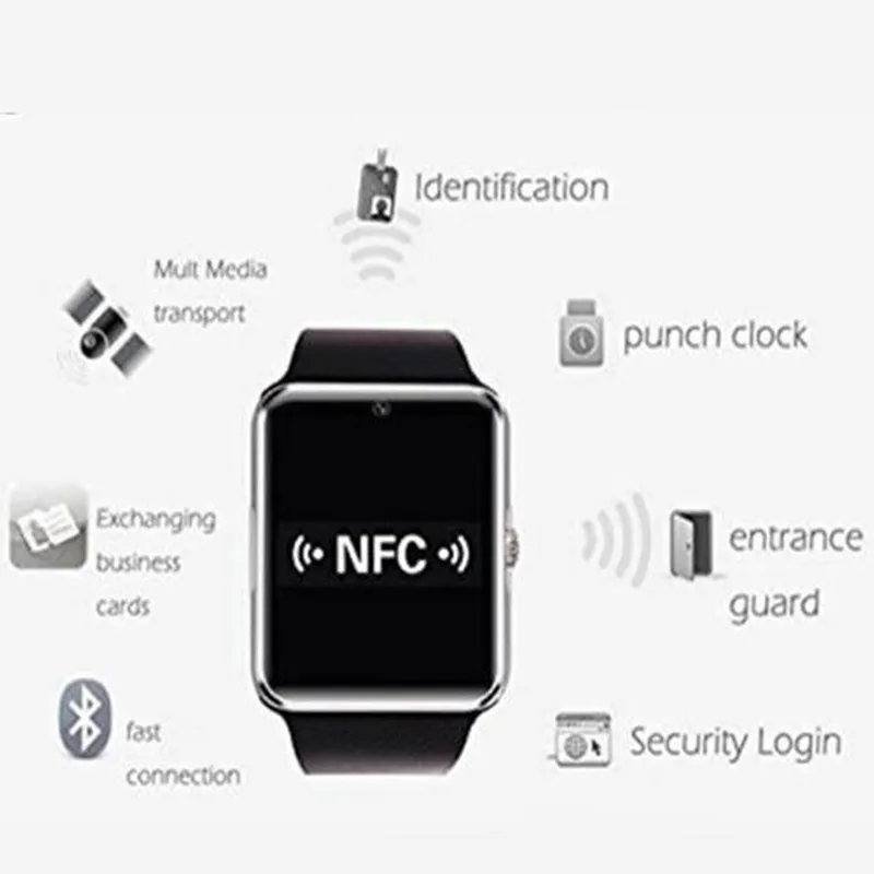 Smart Watch GT08 Clock Sync Notifier with Sim Card Bluetooth Connectivity for Apple Android font b
