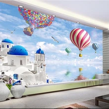 Пользовательские 3D фрески, 3 d любовь к морю, и воздушный шар путешествовать вокруг, гостиная диван ТВ стены спальни обои
