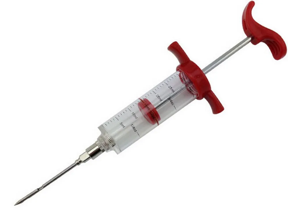 Turkey Marinade Injector Meat Condiment Syringe Kitchen Cooking Barbecue Sauce Seasoning Syinge BBQ Tools 