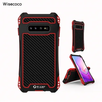 

Case for Samsung Galaxy S10 S10plus Luxury Metal Frame Silicone Bumper Hybrid Shockproof Armor 360 Full Protection Cover
