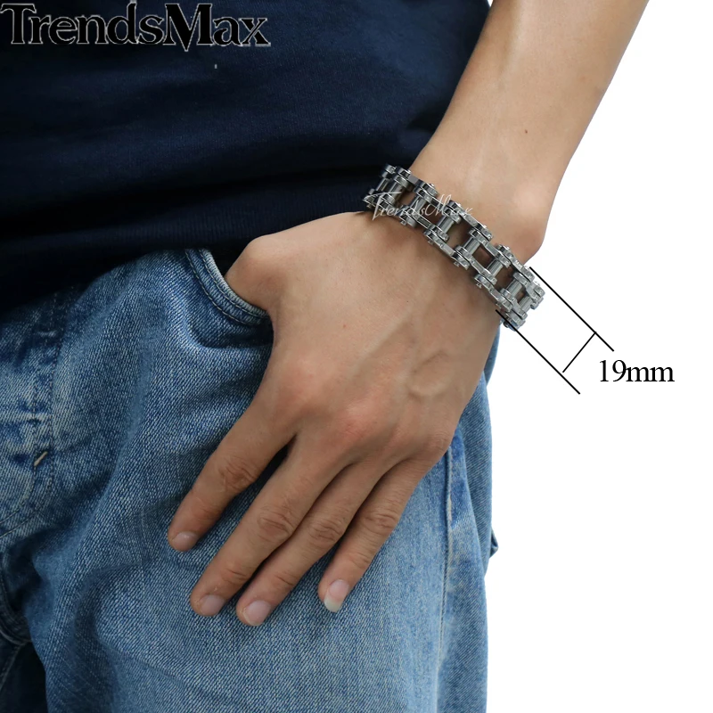 Мужской браслет из нержавеющей стали 316L 14/19/23 мм|biker bracelet|men braceletbracelet jewelry |