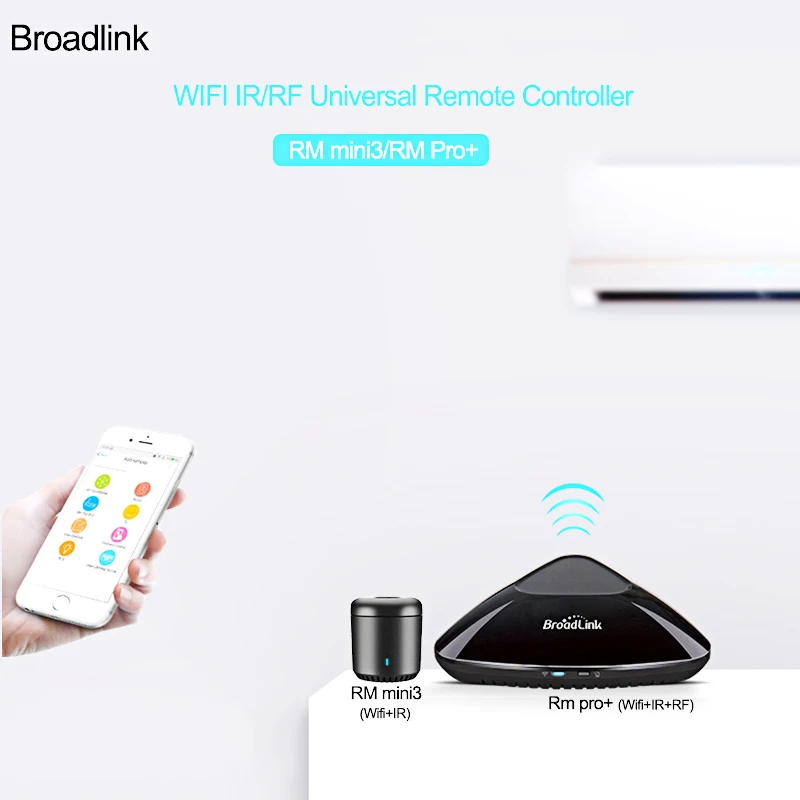 

Broadlink RM Pro+/RM Mini3 Universal Smart Controller Hub,Smart Home Automation,WIFI+IR+RF Remote Control IOS Android Work Alexa