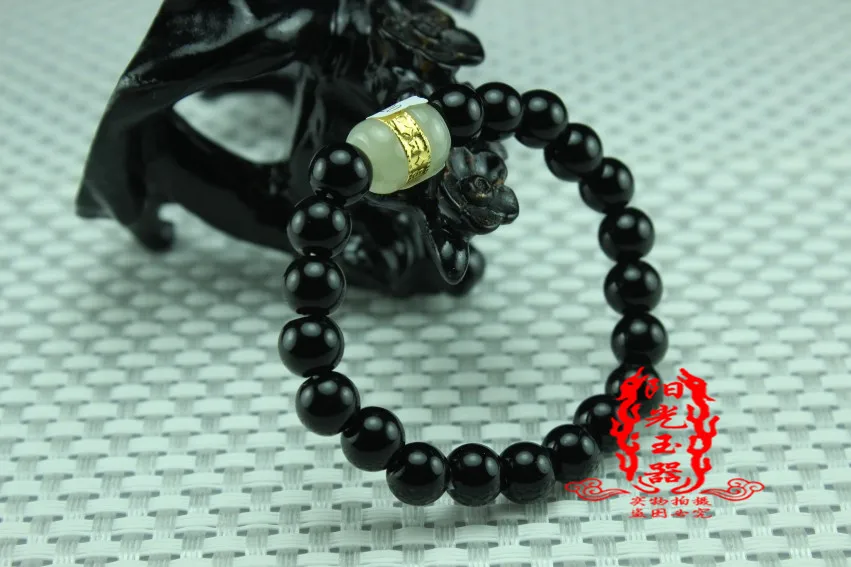 Браслет Hetian jade Black Onyx road link для влюбленных