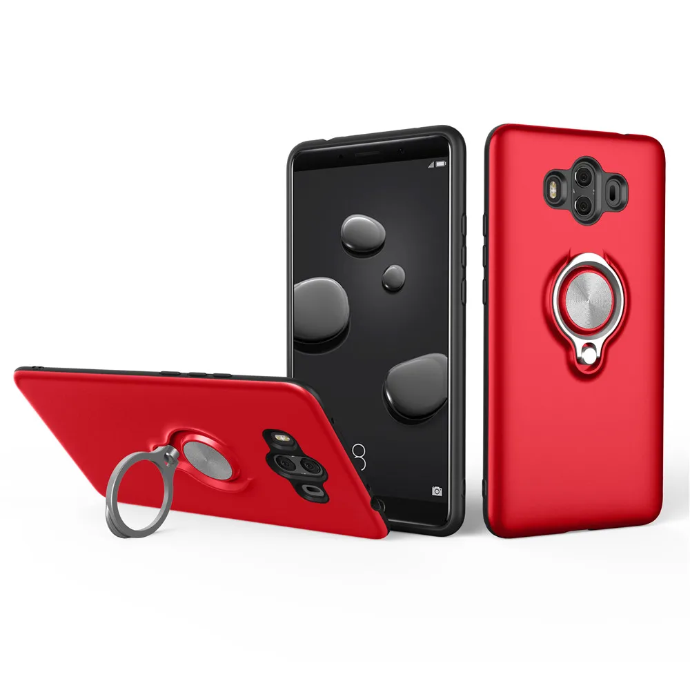 For Huawei P8 P9 P10 Mate 10 Lite Case 360 Rotating Finger Ring Phone Cover Pro Magnetic Car Holder | Мобильные телефоны и