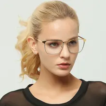 Cubojue металлическая квадратная рамка для очков для мужчин и женщин золотые серебряные очки мужские степень для модного макияжа прозрачные линзы