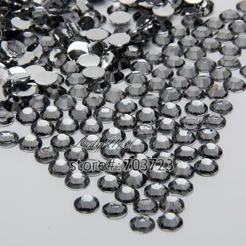 

1000pcs 3D Nail Art Tips SS6 2mm Resin Flat back Rhinestone Beads not hotfix for DIY Nails Art Phone Case Grey N06