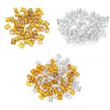 50 шт./100 шт. регулируемый металлический Бисер для плетения волос кольца модные женские украшения для волос манжеты заколки для волос аксессуары